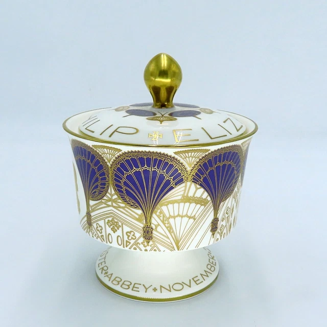 Regina Elisabetta II Coalport Bomboniera Jar Argento Matrimonio Limitata Edition