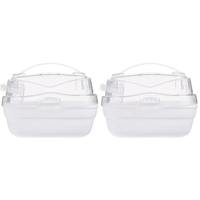 Set di 2 addominali bianchi in gabbia criceto topi da viaggio cavia