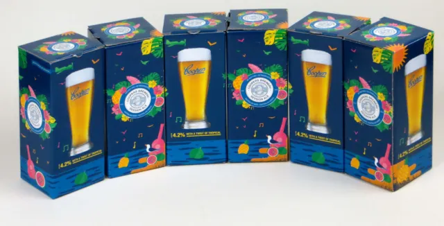 🍺 6X New Coopers Brewery Session Ale Glasses Boxed 425ml