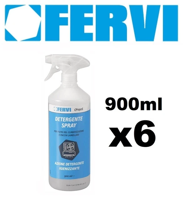 6 Flaconi 900Ml Detergente Ed Igienizzante Per Filtri E Radiatori Macchine Fervi