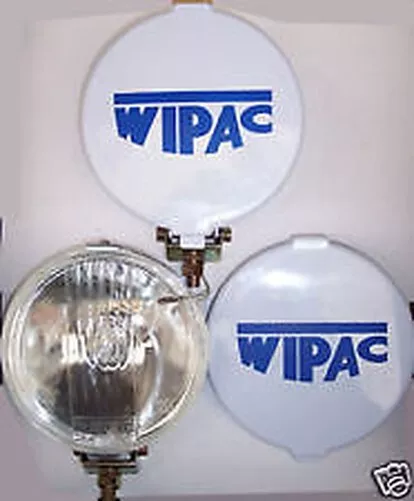 Classique Mini Spot Feux Conduite Lampes Wipac S6007 Neuf Paire + Housses Sans