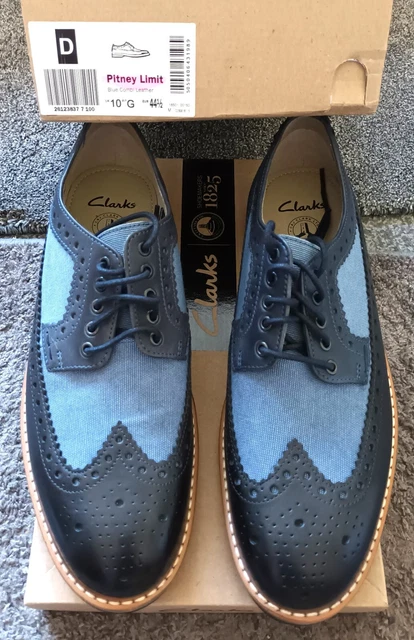 CLARKS PITNEY LIMIT Mens Shoes Brogues Size 9 UK Brown Combi