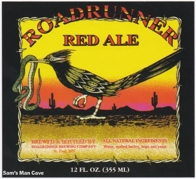 Roadrunner Red Ale Beer Label