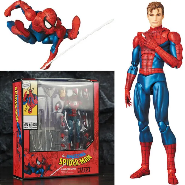 HOT Mafex No.075 Marvel The Amazing Spider-Man Comic Ver. Action Figure Box Set