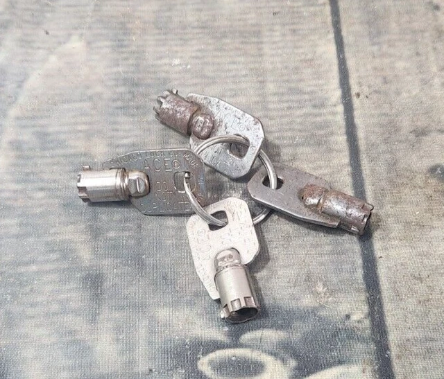 VTG ACE CHICAGO Lock Co Barrel Tubular Keys Lot Of 4 Used Hf Code