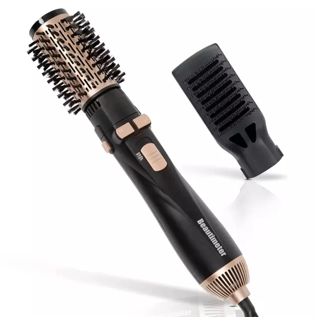 1200W Hot Air Spin Brush Kit, 3 in 1 Hair Dryer and Styler, Negative Ionic Hair