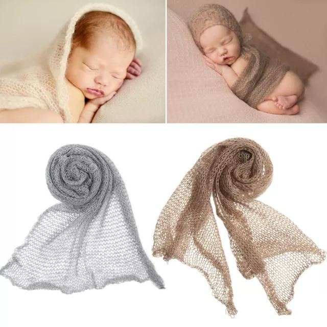 Elastic Soft Long Blanket Stretch Knit Wrap Newborn Wrap Baby Photography Props