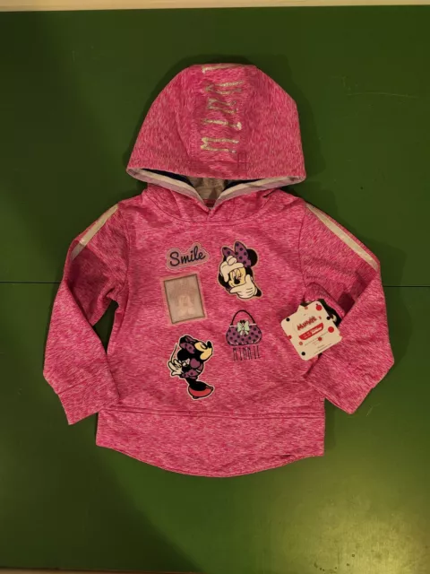 Minnie Mouse Disney Junior Pink Hooded Sweatshirt Hoodie - Size 3T Toddler Girls