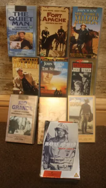 JOHN WAYNE 12 Films Bundle Western-War Collection VHS $15.16 - PicClick