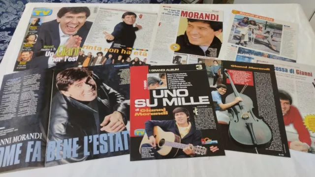 GIANNI MORANDI_set 20 pagine di ritagli- articoli di giornale# vintage clippings