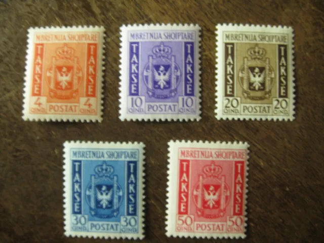 Albania postage brands Mi.-No. 35-39 complete mint