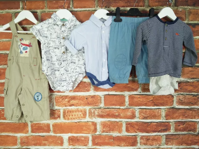 Baby Boy Bundle Aged 3-6 Month M&S John Lewis Next Dungarees Shirt Vest 68Cm