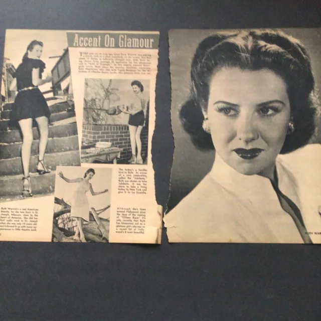 Vintage Rare Ruth Warrick Clipping Magazine Pin Up