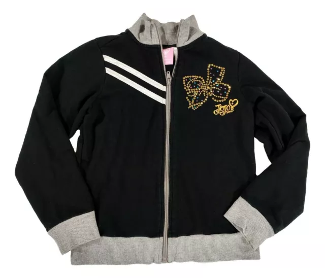 Girls 6/7 JoJo Siwa Danskin Black Embellished Zip Jacket Preowned