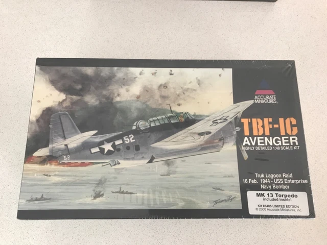 ACCURATE MINIATURES GRUMMAN TBF-1C Avenger #3405 Limited Edition Kit 1/ ...
