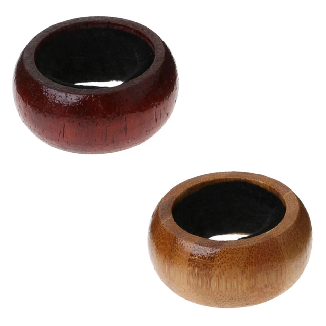 2 piezas anillo de parada de vino botella de champán anillo de desbordamiento cuello de goteo de vino madera