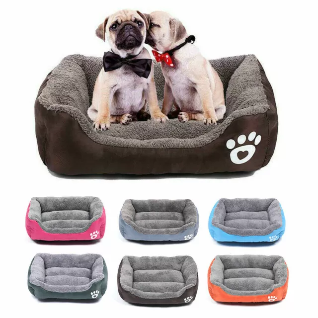 Pet Dog Cat Bed Puppy Cushion House Pet Soft Warm Kennel Dog Mat Blanket Home US