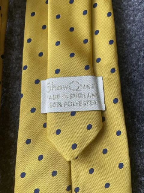 ShowQuest Equestrian Gold Navy dot horse show tie | Adult | pony | equine