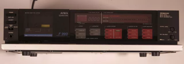 Aiwa AD-F990 3 Head Amorphous Dual Capstan Stereo Dolby Cassette Deck ~RESTORED