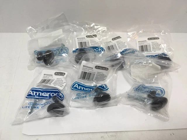 Amerock Black 1 1/4” Cabinet Drawer Pulls Knobs Lot Of 7