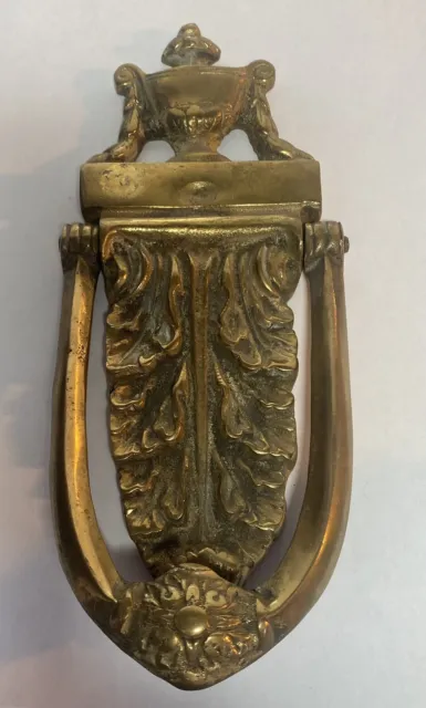 Vintage antique Solid Brass Ornate Door Knocker