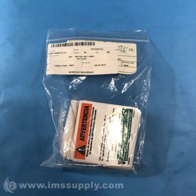 Brady Y2712341 Arc Flash Hazard label (spanish) FNOB
