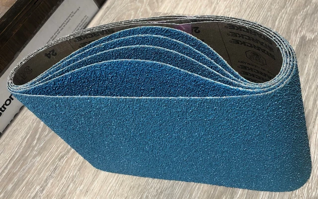 Premium 24 grit Sandpaper Belts 7-7/8"x29-1/2" 10-pack for Hummel floor sander