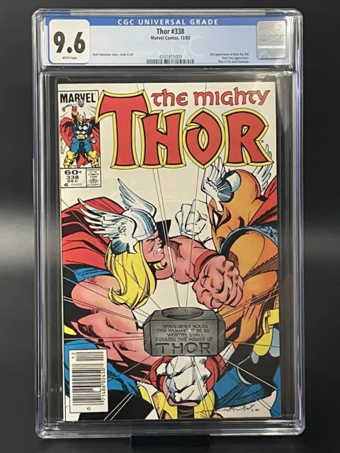 THOR #338 - CGC 9.6 - 2ND BETA RAY BILL NEWSSTAND WP Key Issue New Case