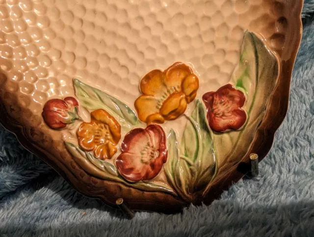 Uncommon Carlton Ware "Somerset Buttercup" Handpainted Dimpled Oval dish ~ VGC 2