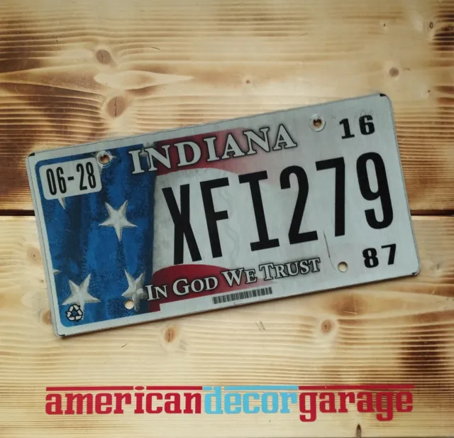 USA Nummernschild/Kennzeichen/license plate / Amerika* Indiana In GOD We Trust *