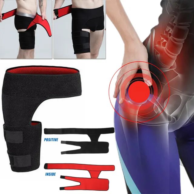 2PC Support Hip Brace Compression Groin Wrap For Thigh Hamstring Breathable Belt