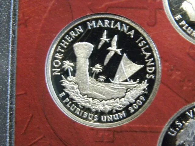 2009 S Silver Gem Proof Mariana Islands Territories Quarter 90% Silver Free Ship