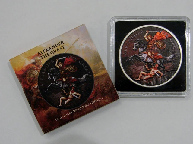 ●ALEXANDER THA GREAT 極レア 1 oz Legendary Warriors: Alexander The Great .999 Silver BU