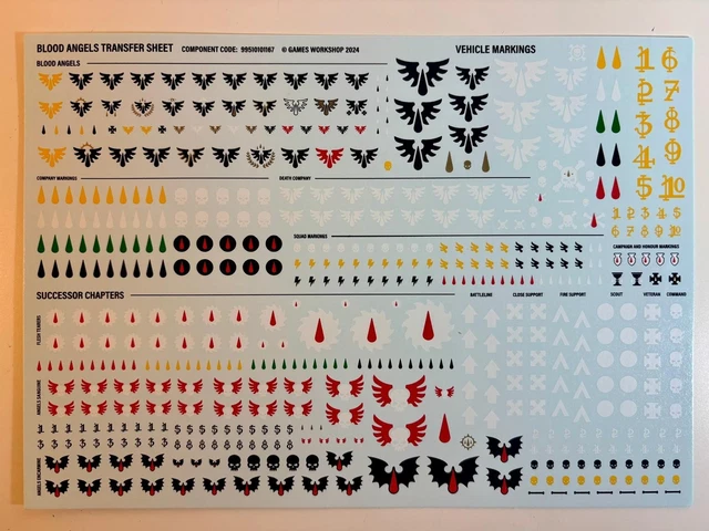 Successor Chapters Foglio Trasferimenti Per Raven Guard Warhammer 40k Primaris Space - Foto 7