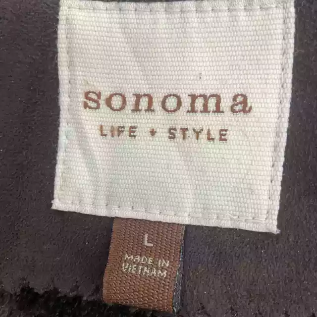 SONOMA Life + Style Brown Womens L Overcoat 3