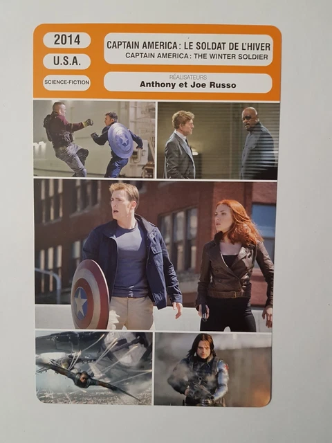 CARTE FICHE CINEMA 2014 CAPTAIN AMERICA LE SOLDAT DE L'HIVER Chris ...