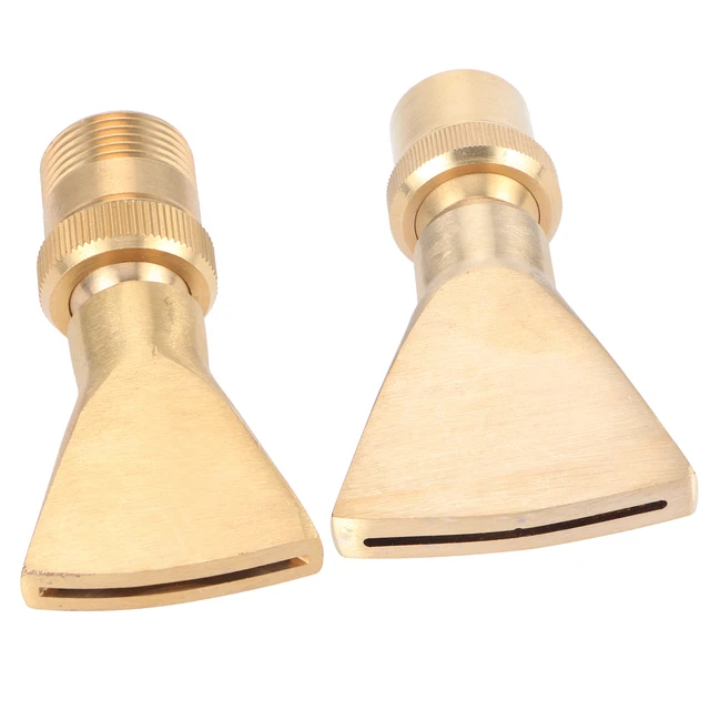 BRASS NARROW FAN Jet Water Fountain Nozzle Spray Head Adjustable Pond