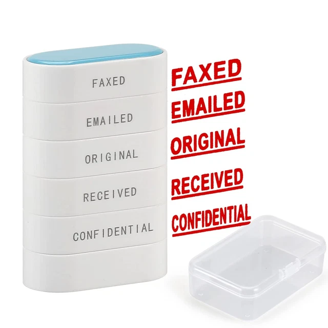5-in-1 Office Stamp Set - Pre-Inked Rubber Stampn