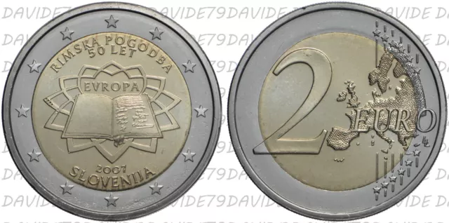 2C2007Aslo] 2 Euro Commemorativo 2007 Slovenia 50 Anniversario Trattati Di Roma