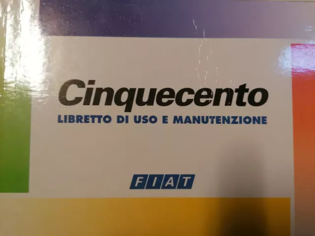 Fiat 500 Cinquecento 1995 libretto istruzioni manuale uso e manutenzione