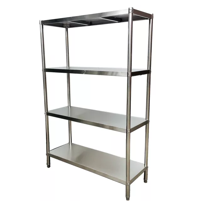 1800x450x1800mm Stainless Steel Kitchen Shelves Rack 400 kg Load Restaurant Shop