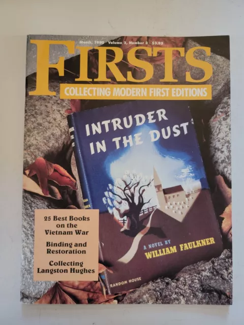FIRSTS The Book Collector's Magazine March 1992 Volume 2 #3 William Faulkner