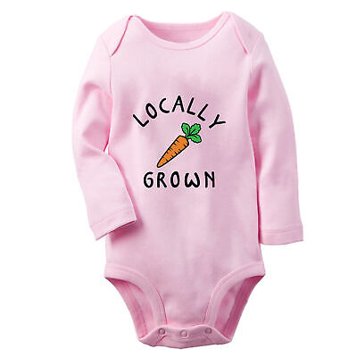 Babies Locally Grown Funny Romper Bodysuits Newborn Jumpsuits Baby Long Outfits