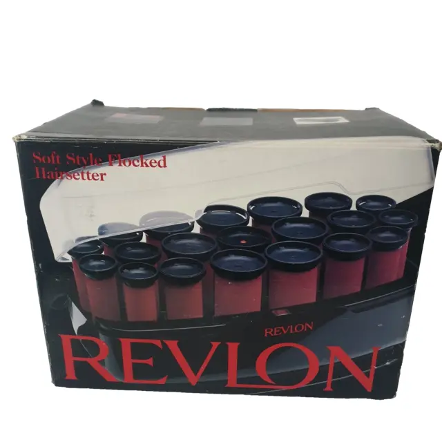 Revlon 20 Heißlockenwickler Velour , Heizwickler, rot inkl Klammern und OVP