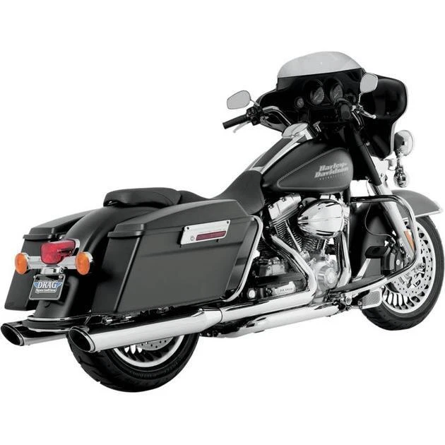 Vance & Hines Twin Slash Slip-On Exhausts Round Chr  #16763 Harley Davidson