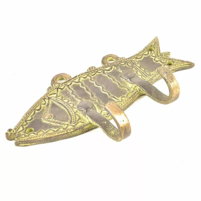 New Towel Hook Holder Multicolor Antique Coat Rack Brass Wall Hooks Tribal Fish