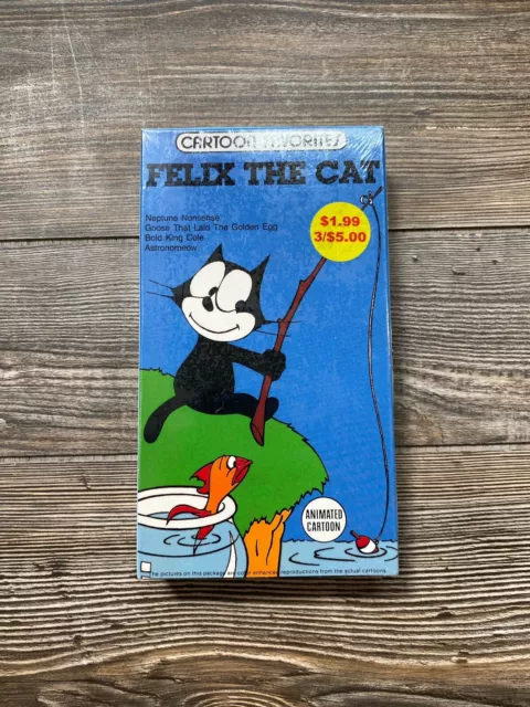 NEW Felix the Cat VHS Cartoon Favorites VHS 1993 Release **Sealed- Dead Stock**