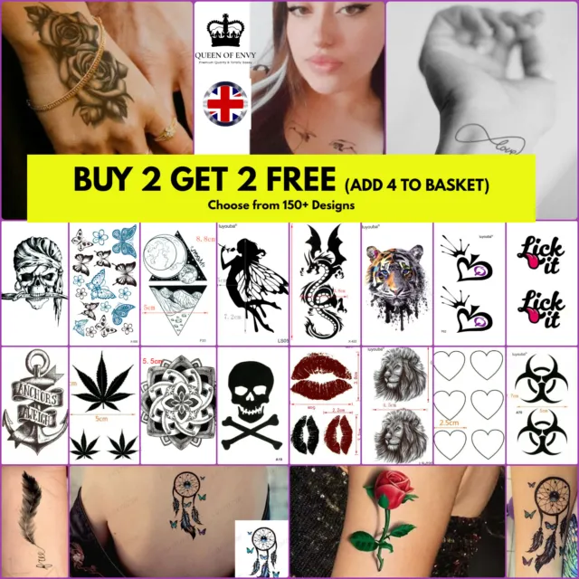 Temporary Tattoos Body Women Men Kids Fake Party Sticker Transfer Festival Press