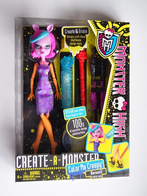 MONSTER HIGH CREATE-A-MONSTER Color Me Creepy Sea Monster Mattel 2012 Brand New EUR 14,47 ...