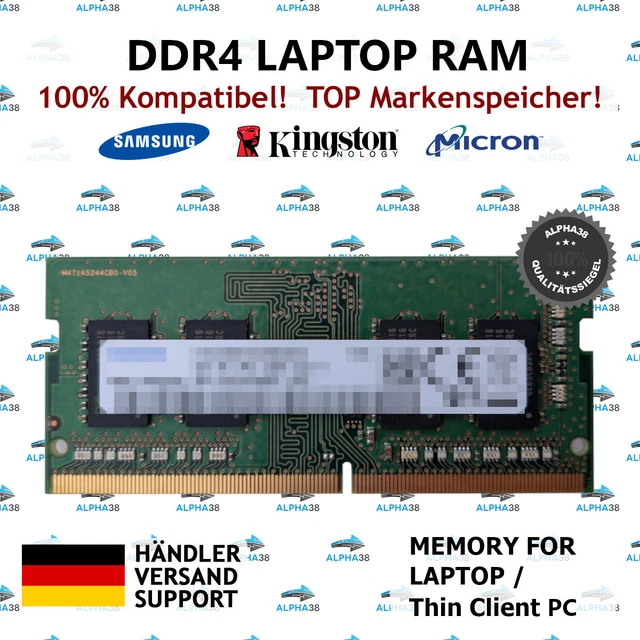 Barrette De RAM DDR4 Crucial Pour Portable - 8 Go Ou 16 Go, 2400/2666/3200 MHz, Garantie à Vie